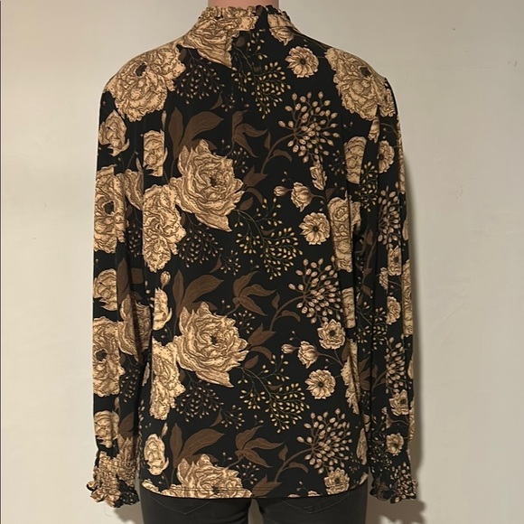 Adrianna Papell Floral Top Tunic Long Sleeve Size X Large - Picture 6 of 9